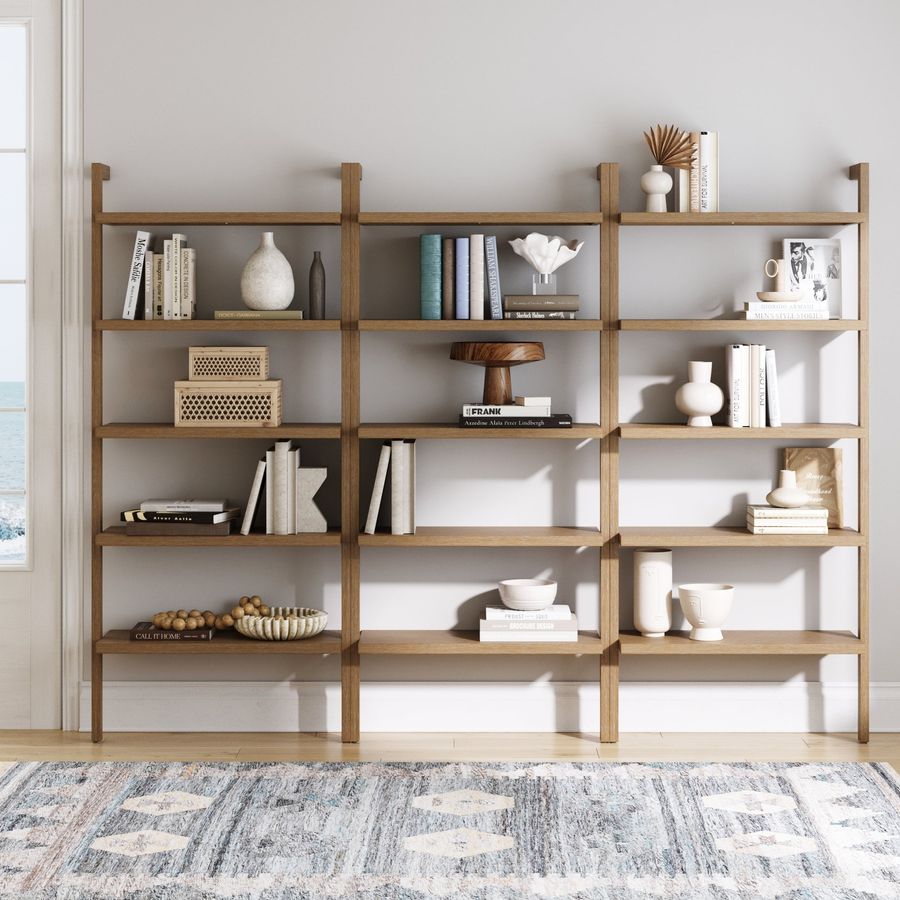 Wood Wall Bookshelves Light Brown (Set of 3) added by Spoak Member