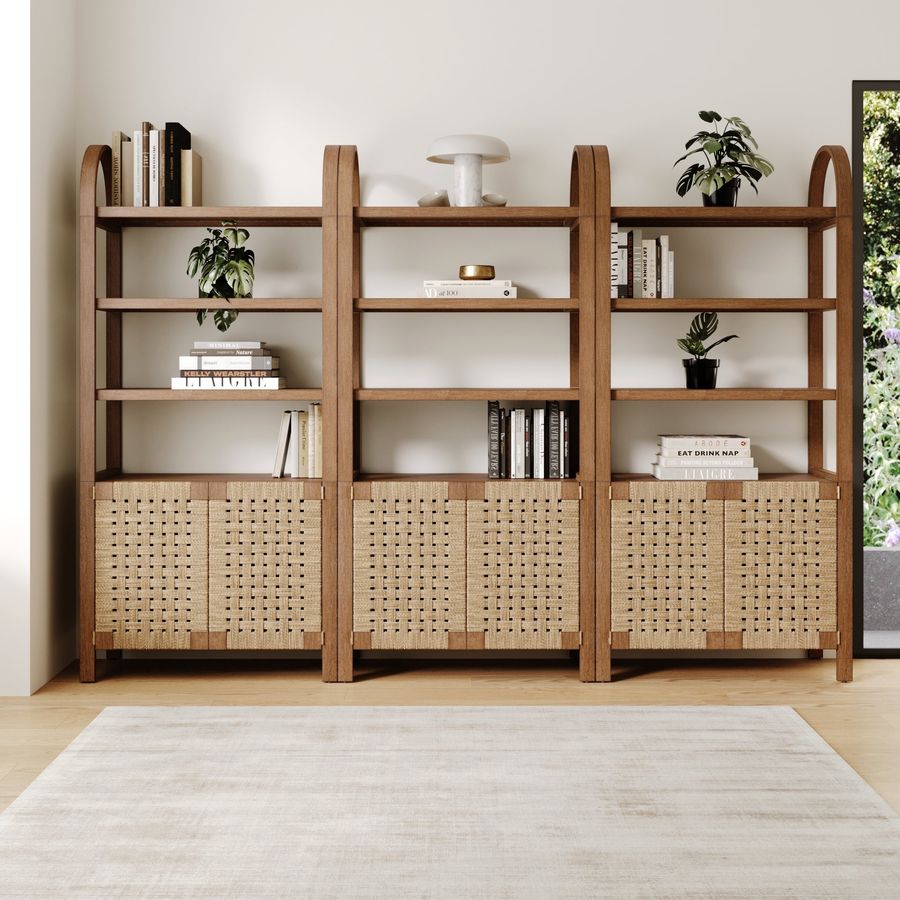 Boho Woven Seagrass Bookshelf Light Brown (Set of 3) added by Spoak Member