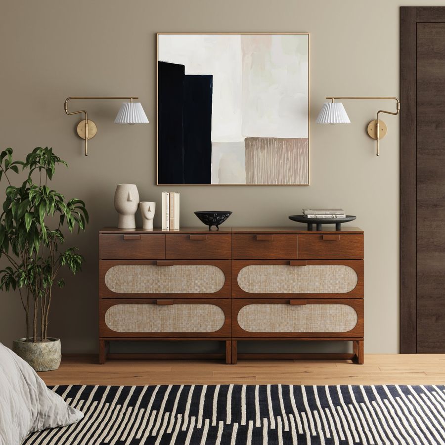 Mid-Century Rattan 3-Drawer Dressers Dark Acacia (Set of 2) added by Spoak Member