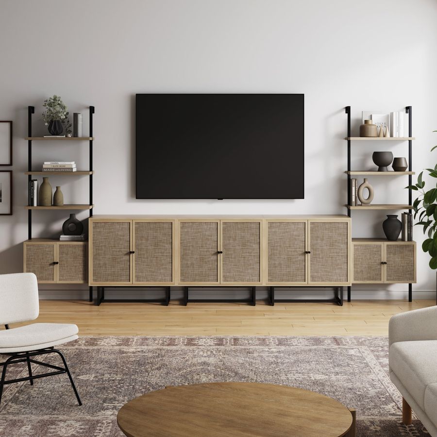 Boho Rattan Entertainment Center (3 Cabinets) added by Spoak Member