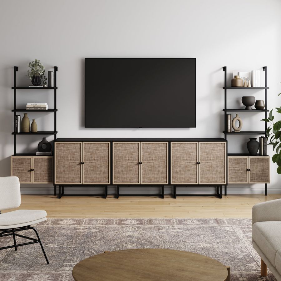 Boho Rattan Entertainment Center with Bookshelves added by Spoak Member