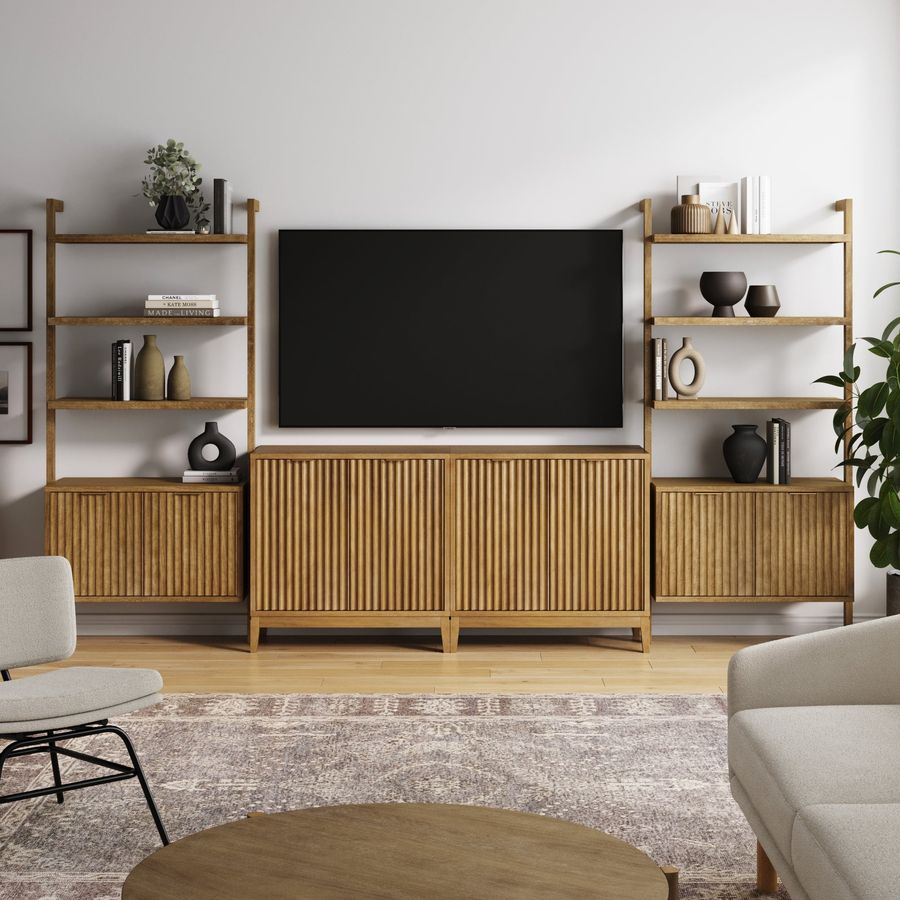 Mid-Century Entertainment Center Light Brown (2 Cabinets) added by Spoak Member