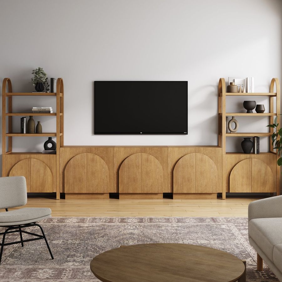 Mid-Century Modern Arched Entertainment Center (3 Cabinets) added by Spoak Member