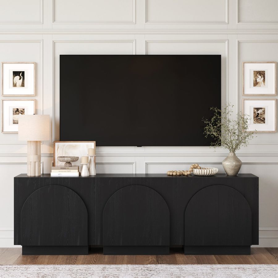 Arched TV Console Credenza Black (Set of 3) added by Spoak Member