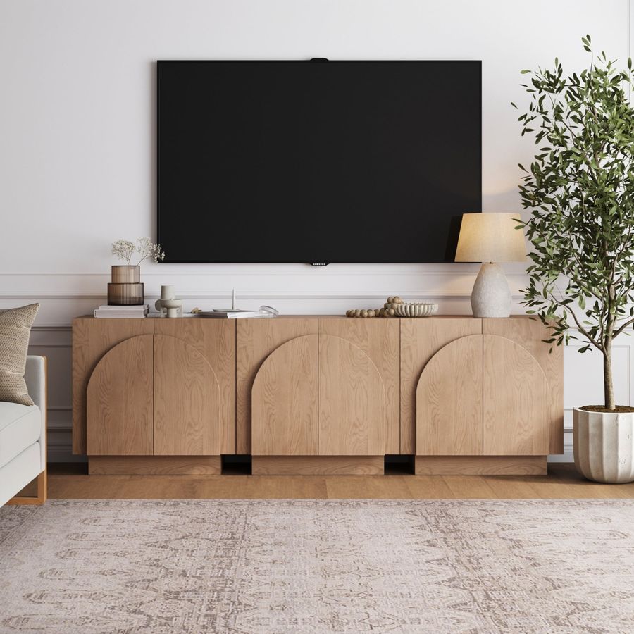 Arched TV Console Credenza Oak (Set of 3) added by Spoak Member