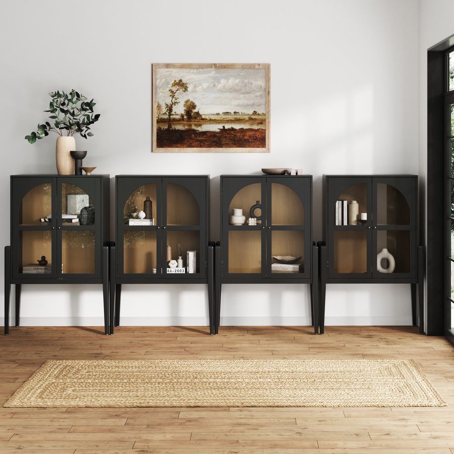 Arched Glass Door Storage Cabinets (Set of 4) added by Spoak Member