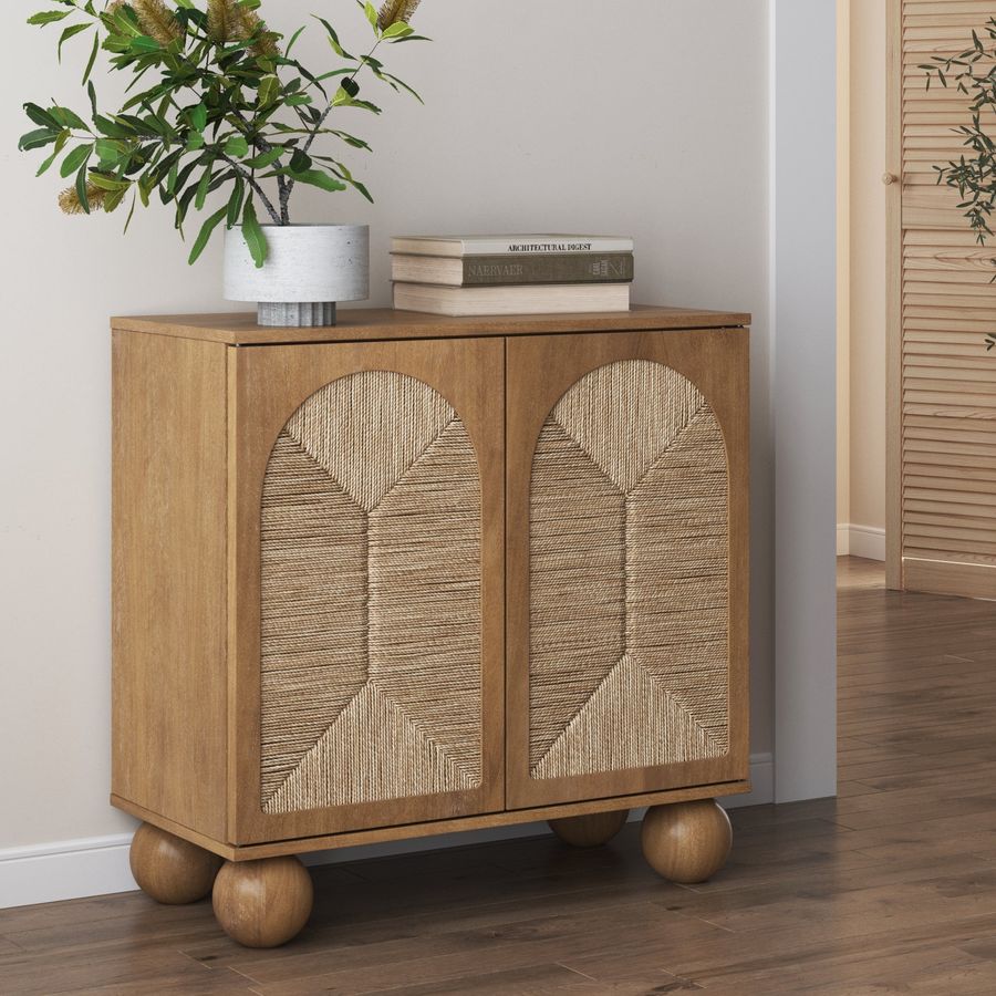 Seagrass Arched Storage Cabinet Light Brown added by Spoak Member