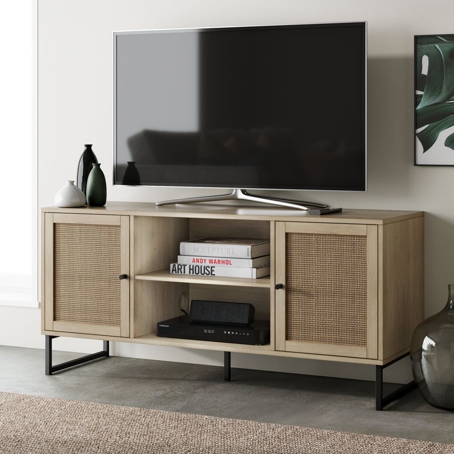 Rattan & Wood 2-Door TV Cabinet Light Oak added by Spoak Member