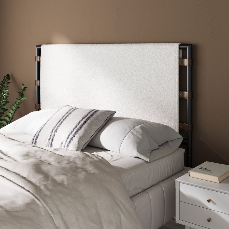 Boucle Queen Upholstered Headboard added by Spoak Member