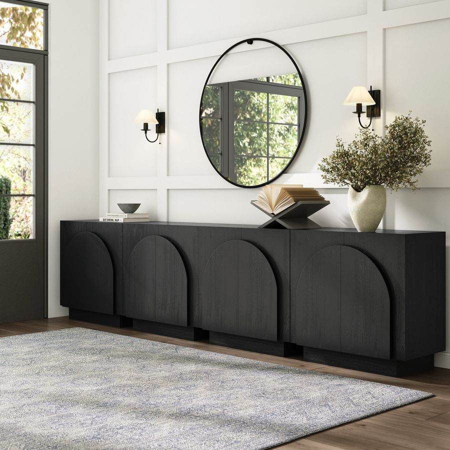Large Arched TV Console Credenza Black (Set of 4) added by Spoak Member