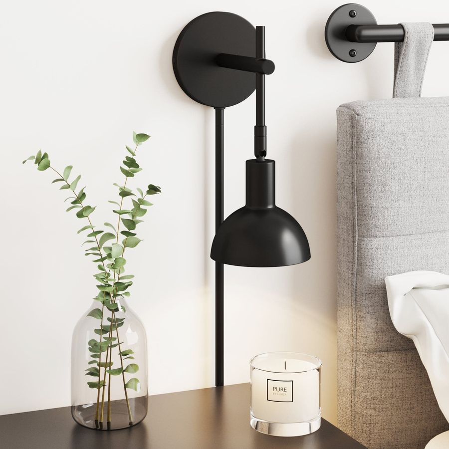 Plug-In Adjustable Metal Wall Light Black added by Spoak Member