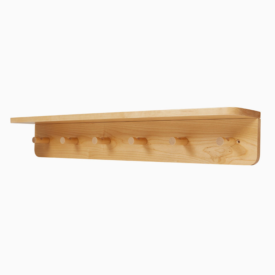 Wooden Peg Rail With Shelf, Natural added by Spoak Member
