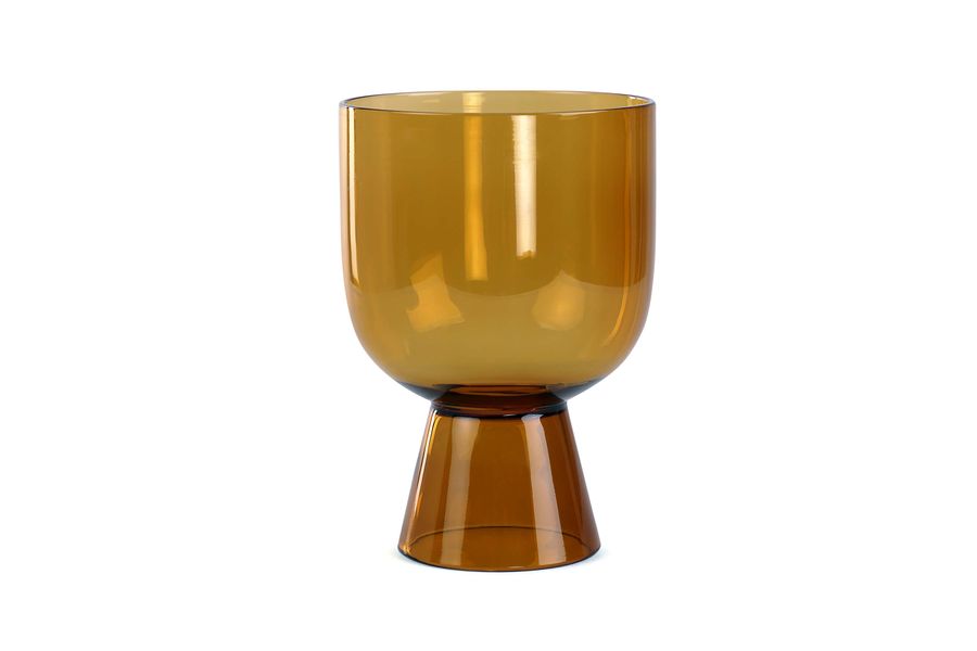 Colored Handblown Drinkware Glass, Amber- 4.5X3.1 Inch- (SET OF 4) added by Spoak Member