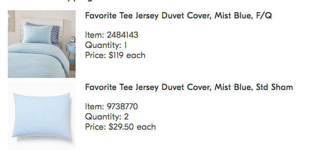 favorite tee comforter and shams added by Stephanie Northrop