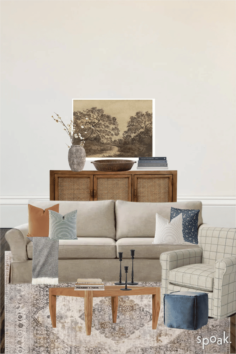 Kitchen + Living Room Inspiration designed by Kristina Blackford
