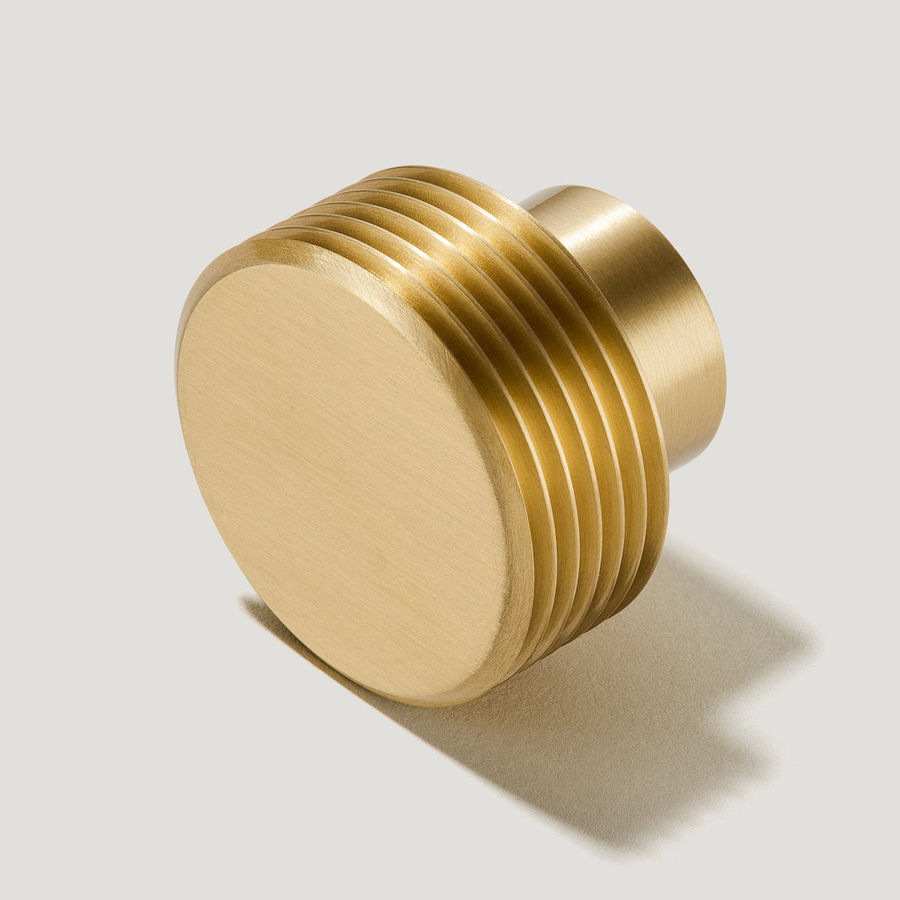 Brass Grooved Cabinet Knob | Brass Cabinet Knobs added by Liz Wibbelsman