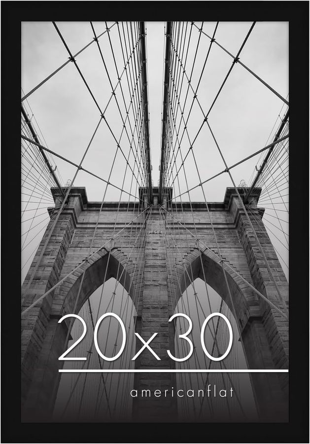 Americanflat 20x30 Poster Frame in Black with Polished Plexiglass - Horizontal and Vertical Formats, Included Hanging Hardware added by Elizabeth Logan