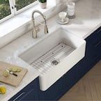 White Fireclay 36-inch Single Bowl Farmhouse Apron Sink Undermount with Accessories added by Nicol Nolte