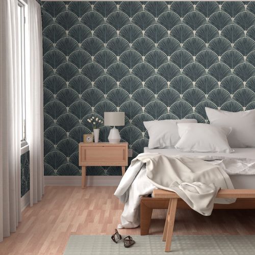 Wallpaper in Japandi palms grey (LARGE) added by Carolina Quinonez