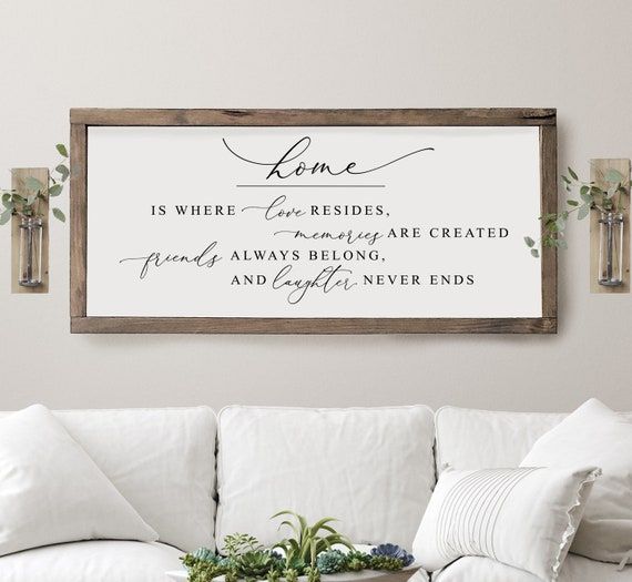 Home is Where Love Resides Sign Home Decor Sign Farmhouse | Etsy added by Spoak Member