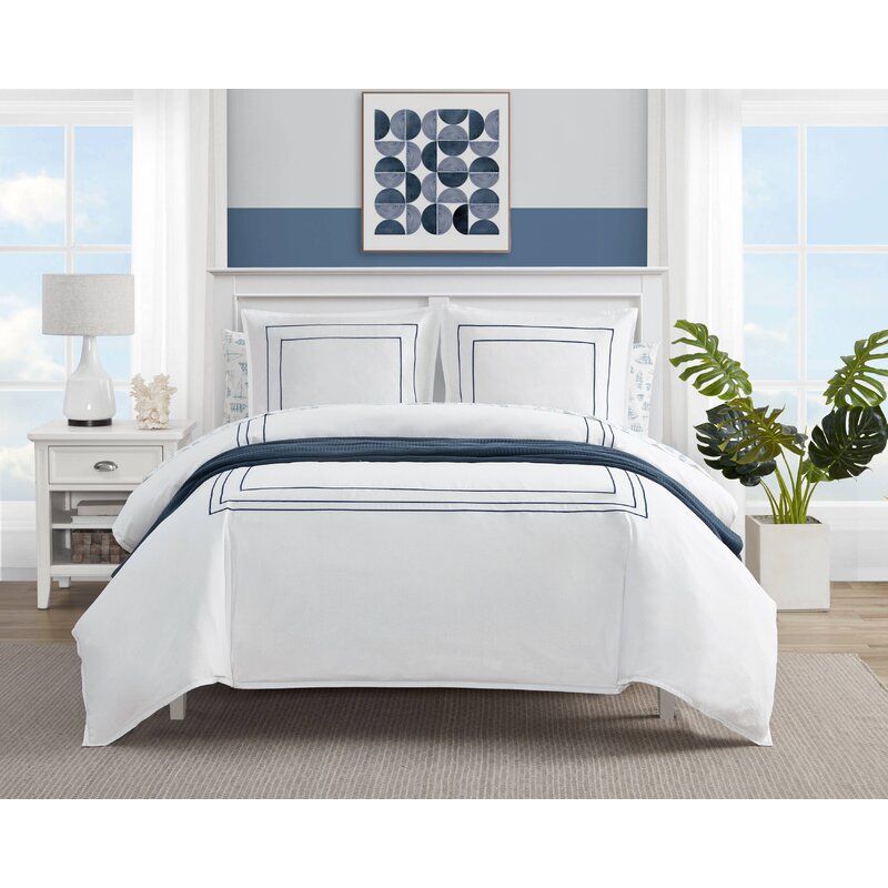 Alden White Standard Cotton Reversible Duvet Cover Set added by Jessica Holmes