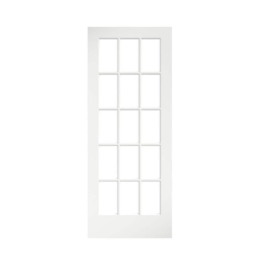 eightdoors 32 in. x 80 in. Clear Glass 15-Lite True Divided White Finished Solid French Interior Door Slab 50688019803235 - The Home Depot added by Kendall Edwards
