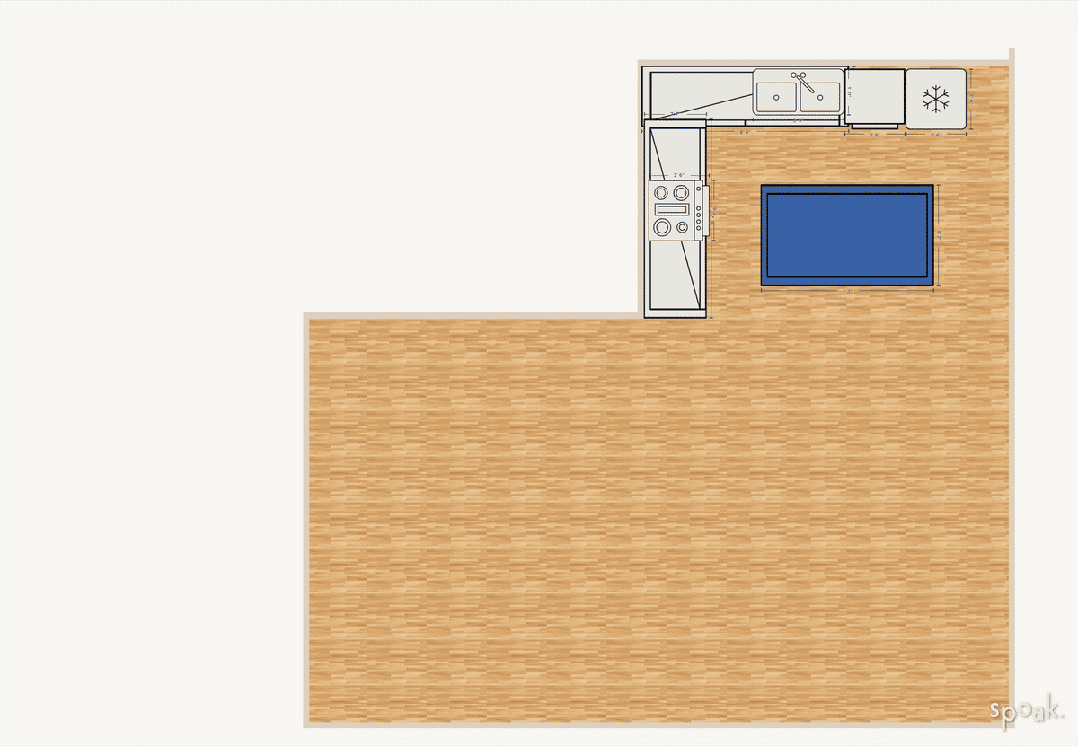 Kitchen Floor Plan designed by Jordyn Harris