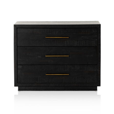 Birch Lane™ Suki Large Nightstand - Burnished Black/Brass | Perigold added by Danielle Hughes