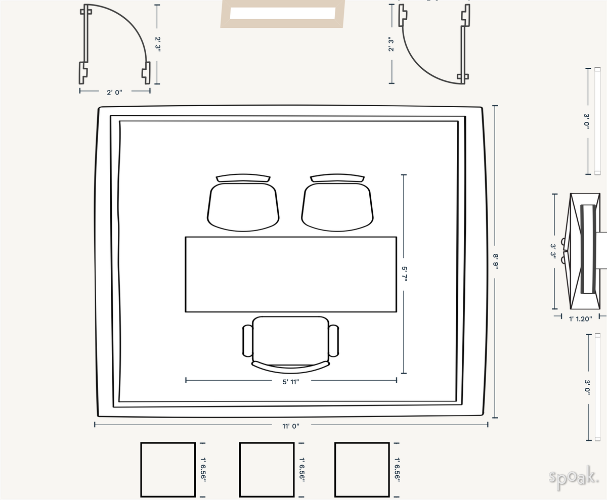 Library Floor Plan designed by Margeaux Greene