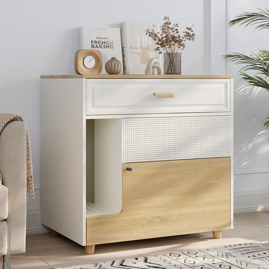 Tucker Murphy Pet™ Cat Litter Box Furniture - Indoor Litter Box Enclosure Hidden With Drawer - 32”X19”X32”H & Reviews | Wayfair added by Tifany Raiac