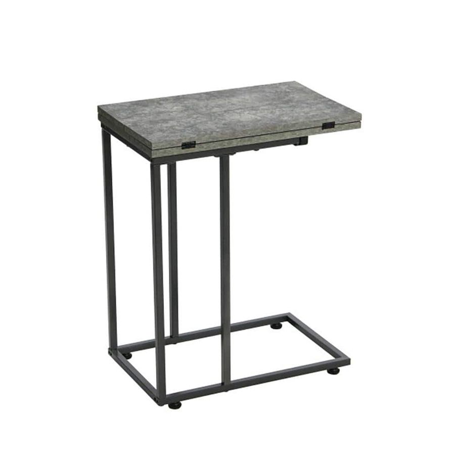 HOUSEHOLD ESSENTIALS Jamestown Folding C Table, Square, Slate Concrete 8192-1 - The Home Depot added by Erica Dore