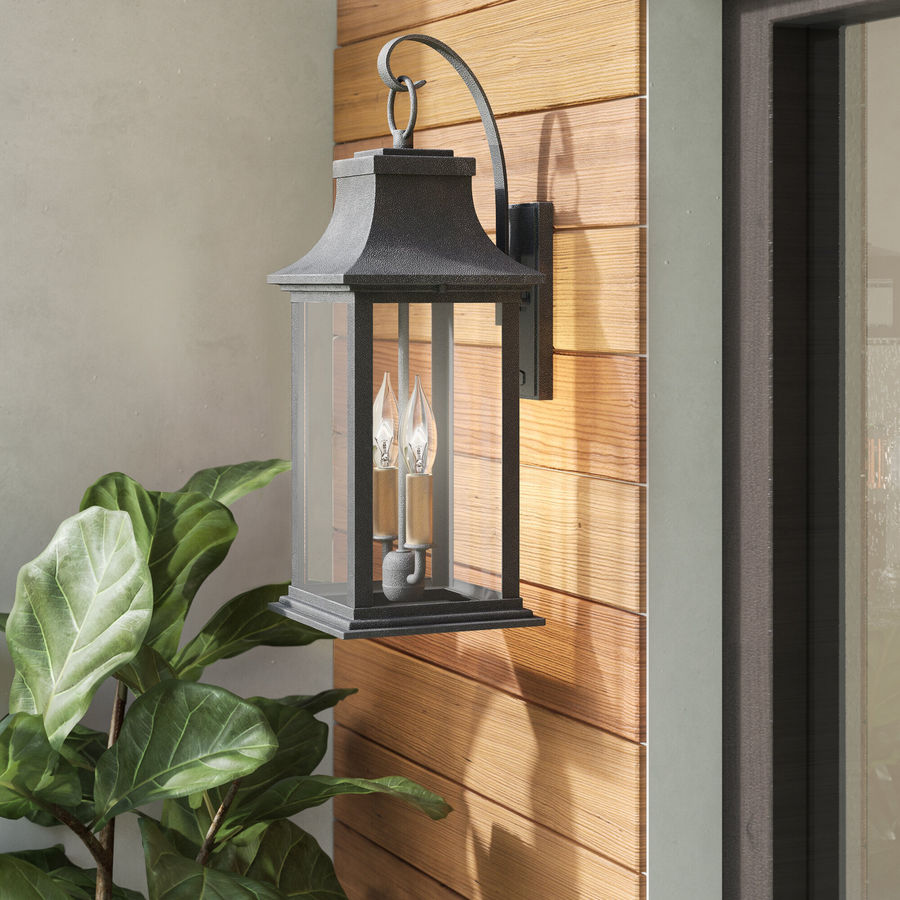 Hinkley Adair 2-Light Outdoor Wall Mount Coach Lantern - Aged Zinc & Reviews | Wayfair added by Denise Masanga