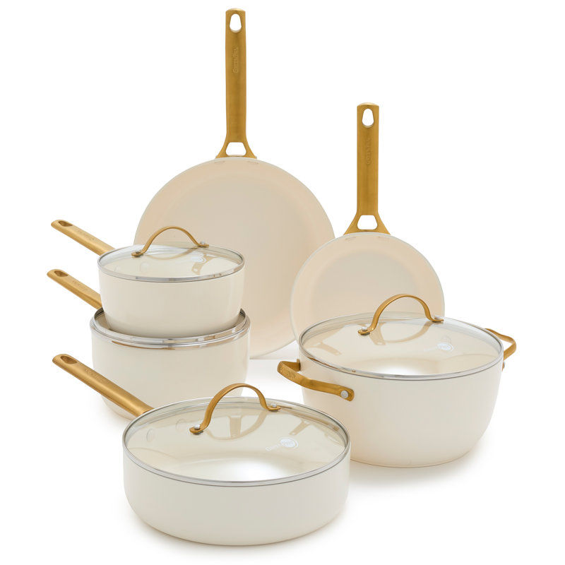 GreenPan GreenPan Reserve Hard Anodized Healthy Ceramic Nonstick 10 Piece Cookware Set | Wayfair added by Jasmyn Elliott