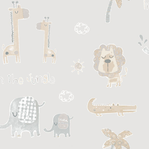 Tiny Tots 2 Jungle Friends Design 33' L x 21" W Wallpaper Roll added by Alexandra Cohen
