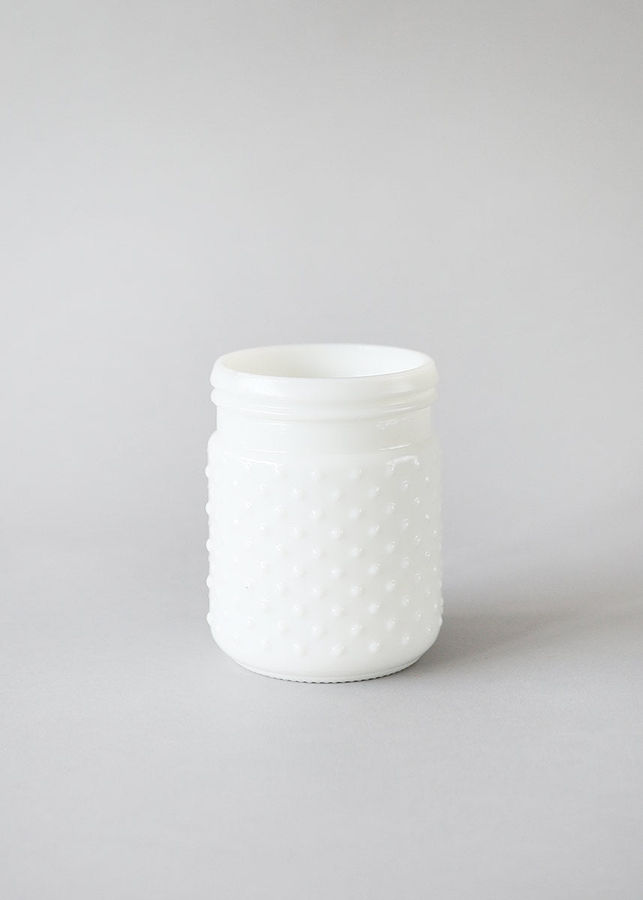 White Glass Hobnail Jar - 5 added by Spoak Member
