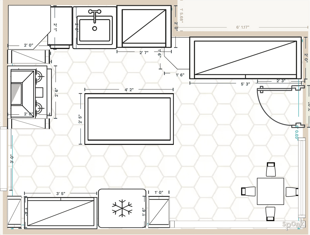 Kitchen Plan designed by Miranda Florkowski