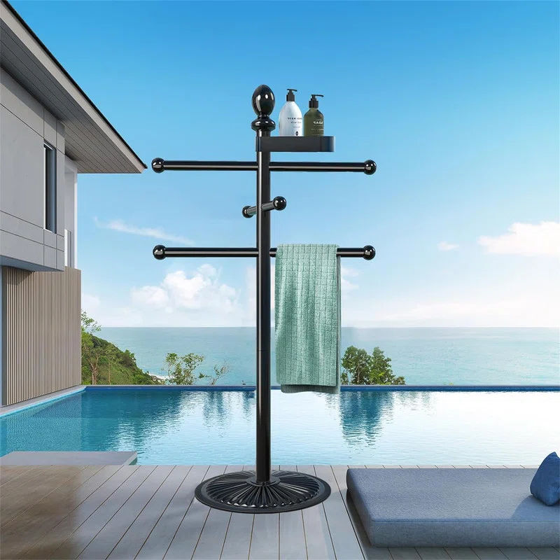 Pool Outdoor Towel Rack, 6 Bars Heavy Duty Never Tilt Pool added by Rescued Room Design