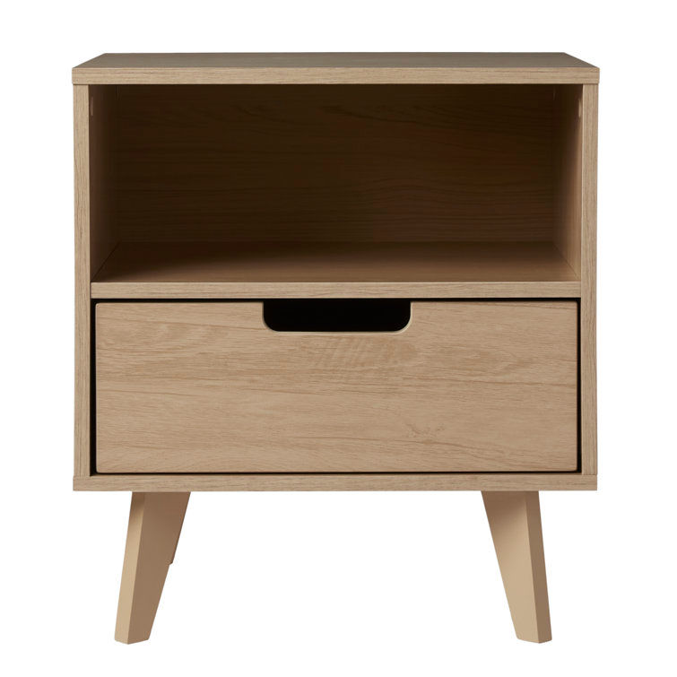 Grandwood 1-Drawer Nightstand with Open Cubby added by A Provitt