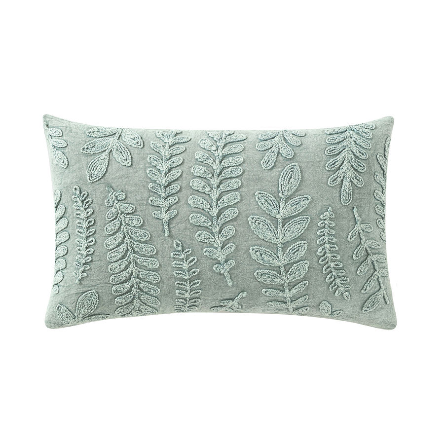 Better Homes & Gardens, Sage Embroidered Botanical Decorative Pillow, Oblong, 14" x 24", Sage, 1 Piece - Walmart.com added by Rescued Room Design