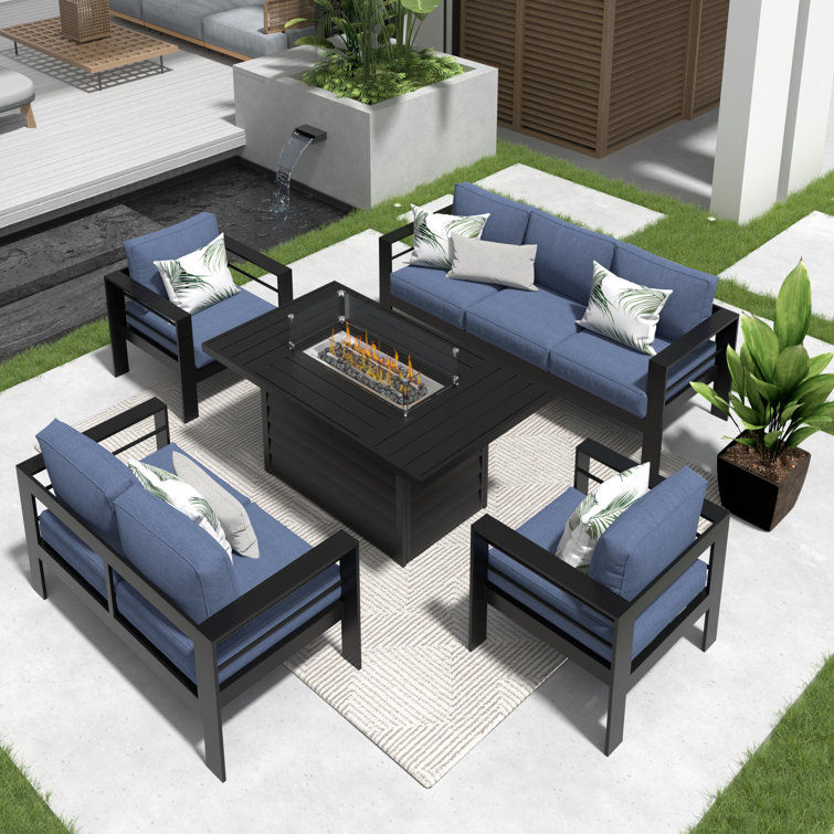 7 - Person Sofa Seating Group With Cushions And Fire Pit Table added by Whitney Crutcher