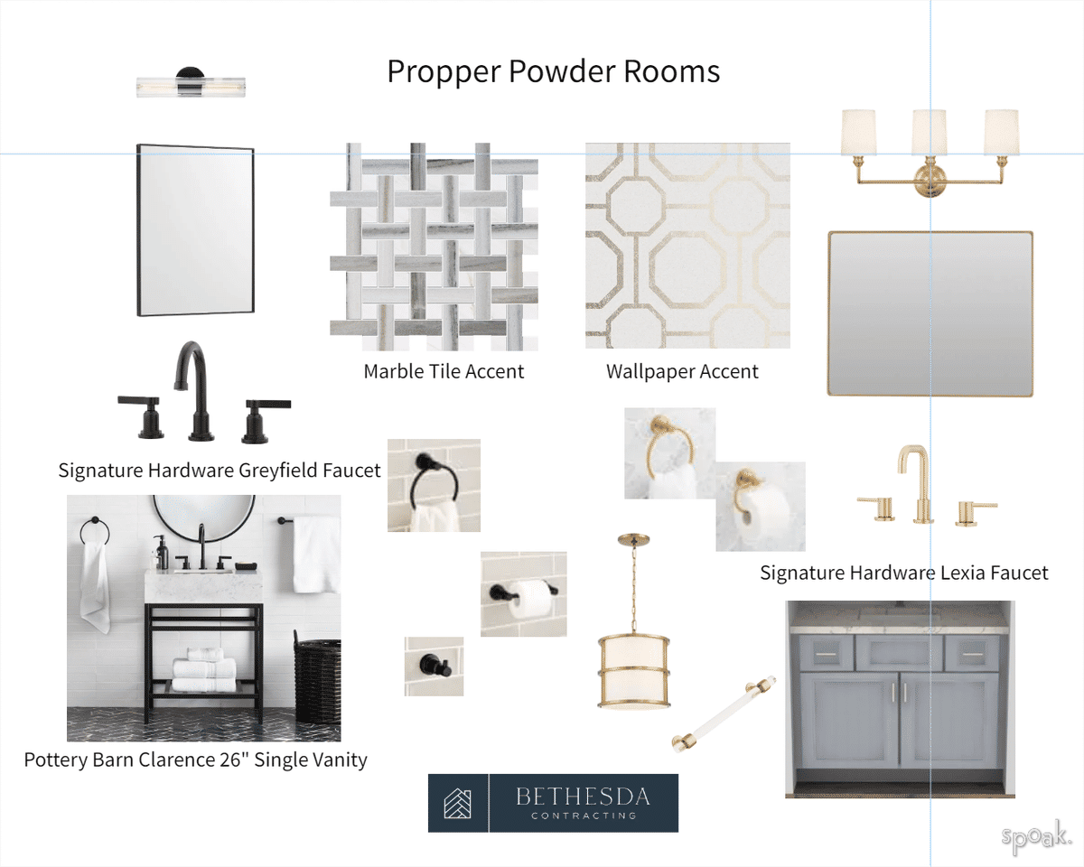 Bathroom Inspo designed by Bethesda Contracting