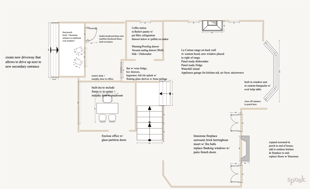 Mudroom Floor Plan designed by Courtney Shotts
