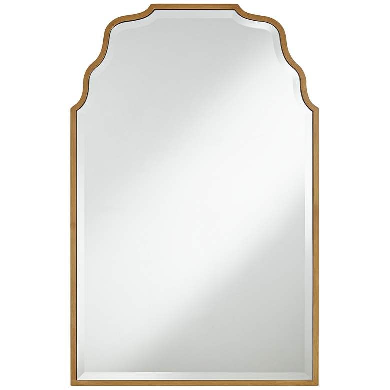 Antique Gold 40" x 26" Waved Arch Tall Traditional Wall Mirror added by Jayme Weaver