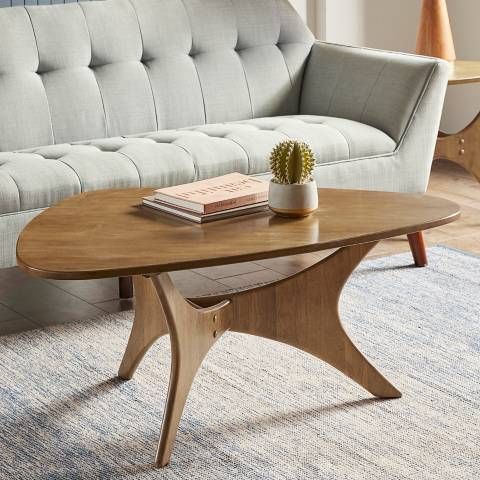 Blaze 40"W Natural Elm Brown Wood Triangular Coffee Table - #070X1 | Lamps Plus added by Jennifer Malinas