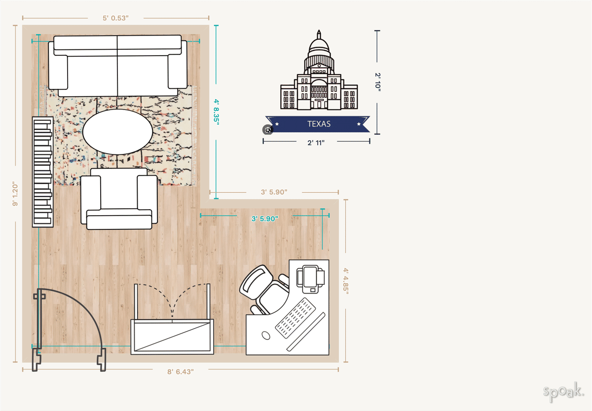 Office Floor Plan designed by Lisa Allen