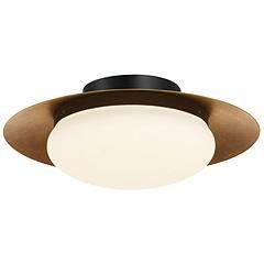 Minka Lavery Zinola 1-Light LED Sand Black and Halcyon Gold Flush Mount | www.lampsplus.com added by Sarah Fenton