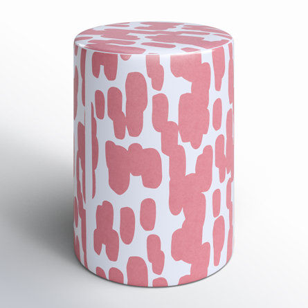 Clyve Ceramic Stool In Pink Strokes Print | Joss & Main added by Chandler Beasley