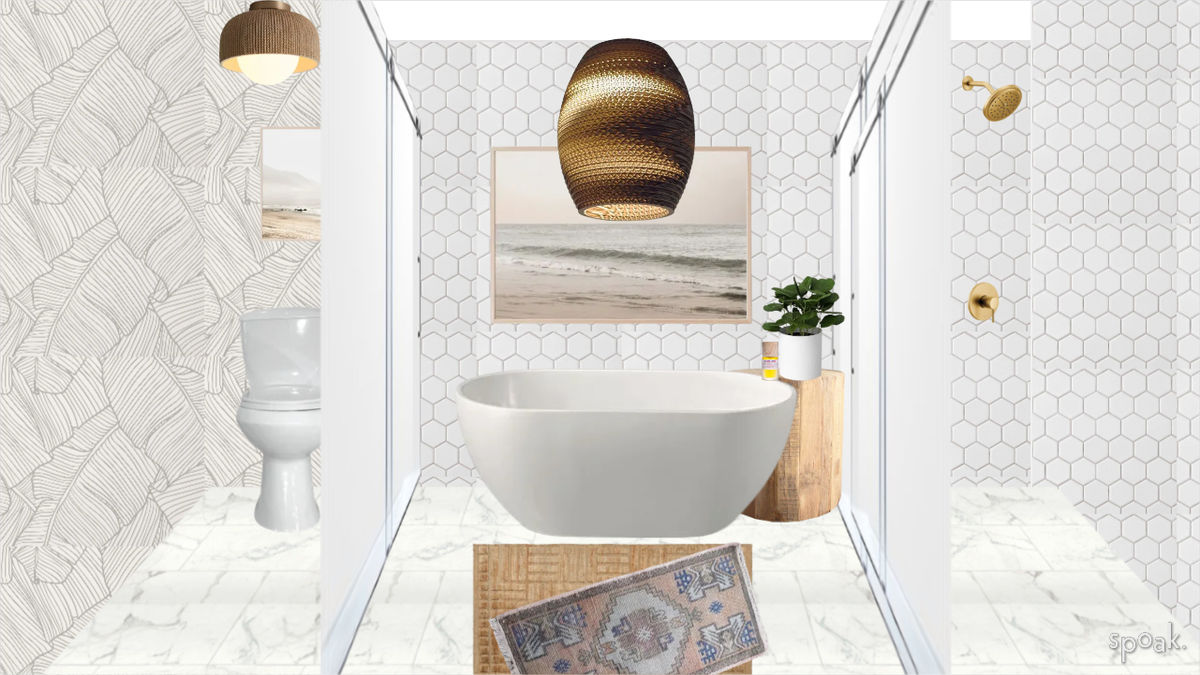 Coastal Bathroom Inspo designed by Jennifer Richardson