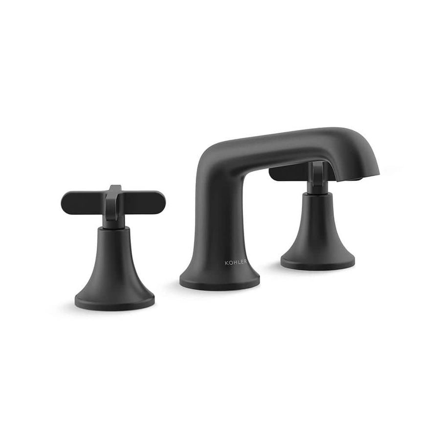 KOHLER Setra 8 in. Widespread Double Handle Bathroom Faucet in Matte Black K-R29666-3D-BL - The Home Depot added by Frances Pearce