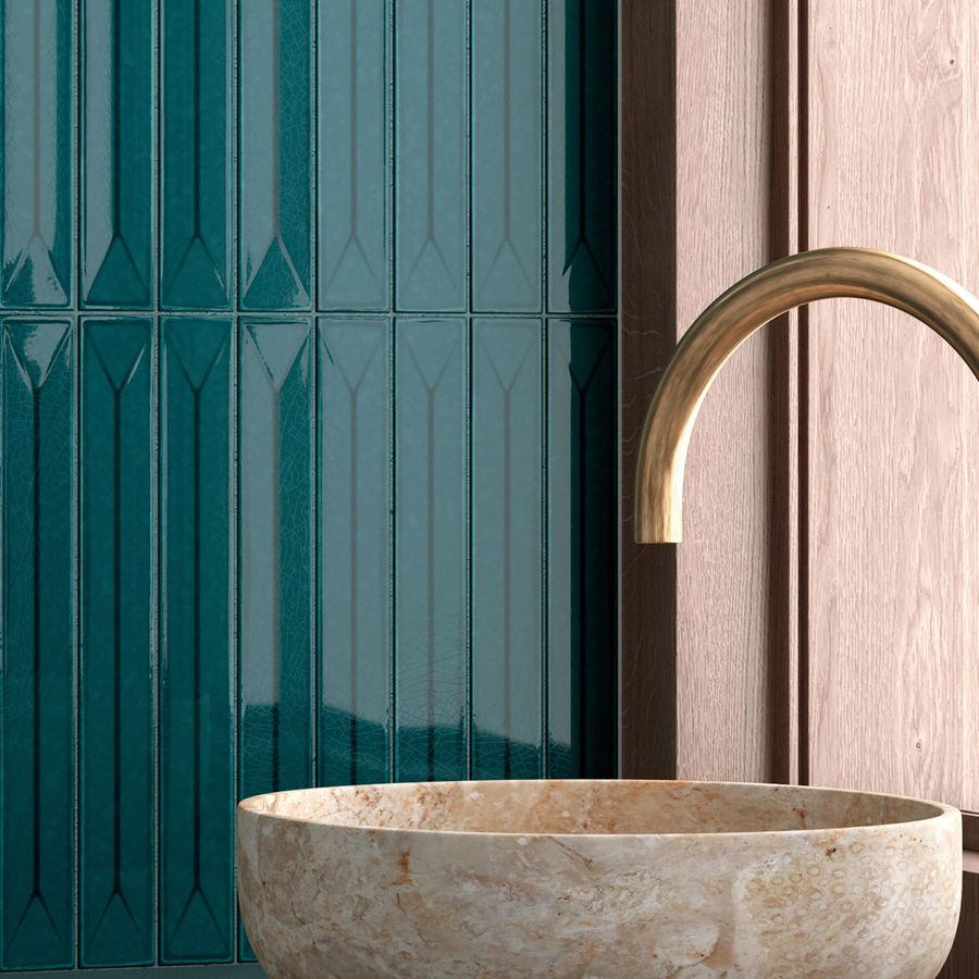 Viva Peak Teal 2x16 Ceramic Subway Tile added by HELEN SALGADO